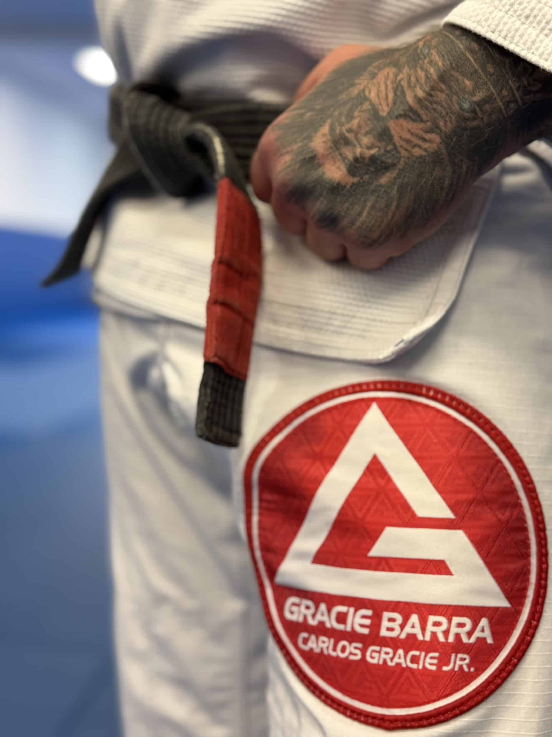 close up of Gracie Barra Anniston instructor uniform